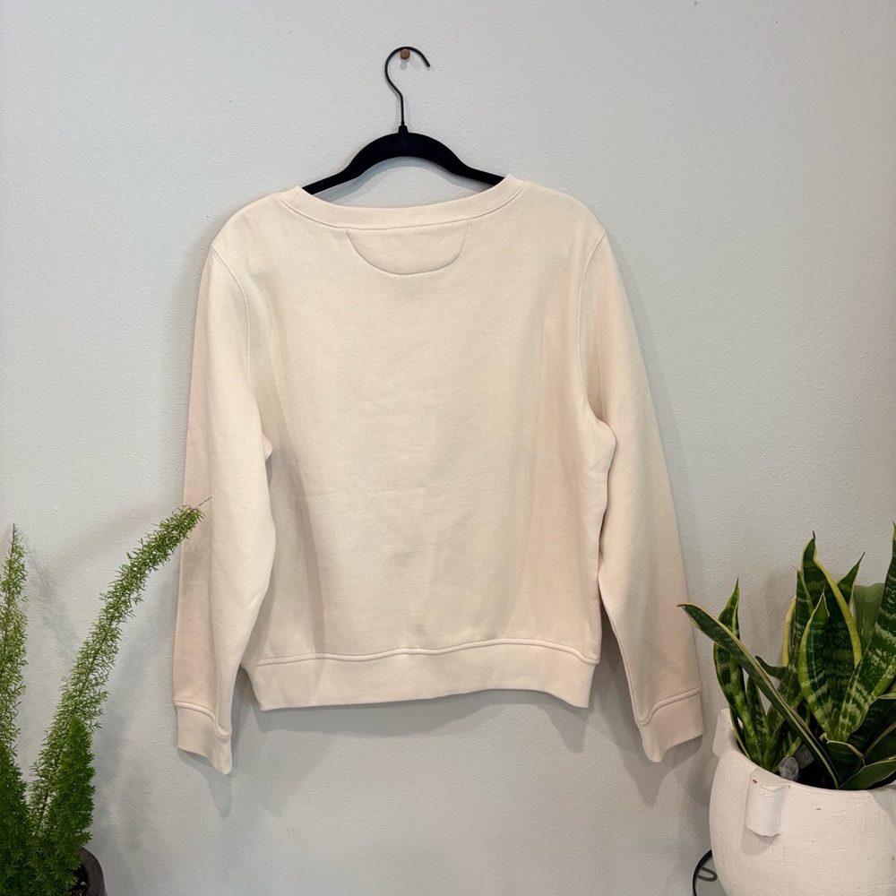 Sperry | Cream and Navy Crew Neck Sweater |Size Medium - Picture 5 of 5
